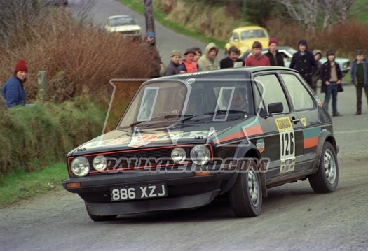 Ted Gaffney and Peter Murphy  West Cork Rally 1985  1st VW 2nd Class Gp N